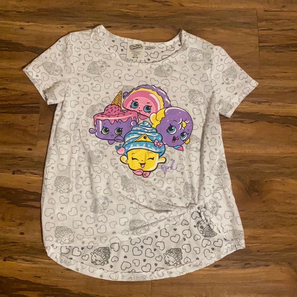 Shopkins White Kids/Girl Shirt - Size M(7-8)